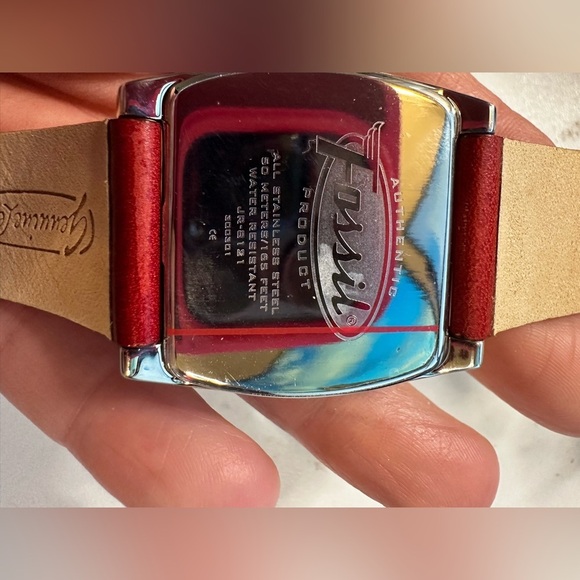 NWT-Fossil Watch Leather Brown Band with Silver Face - Picture 8 of 12